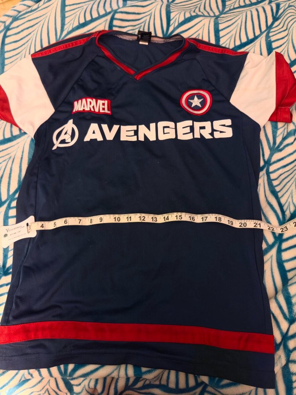 Marvel Our Universe‎ Captain America Rogers 41 Jersey Medium Navy Blue White